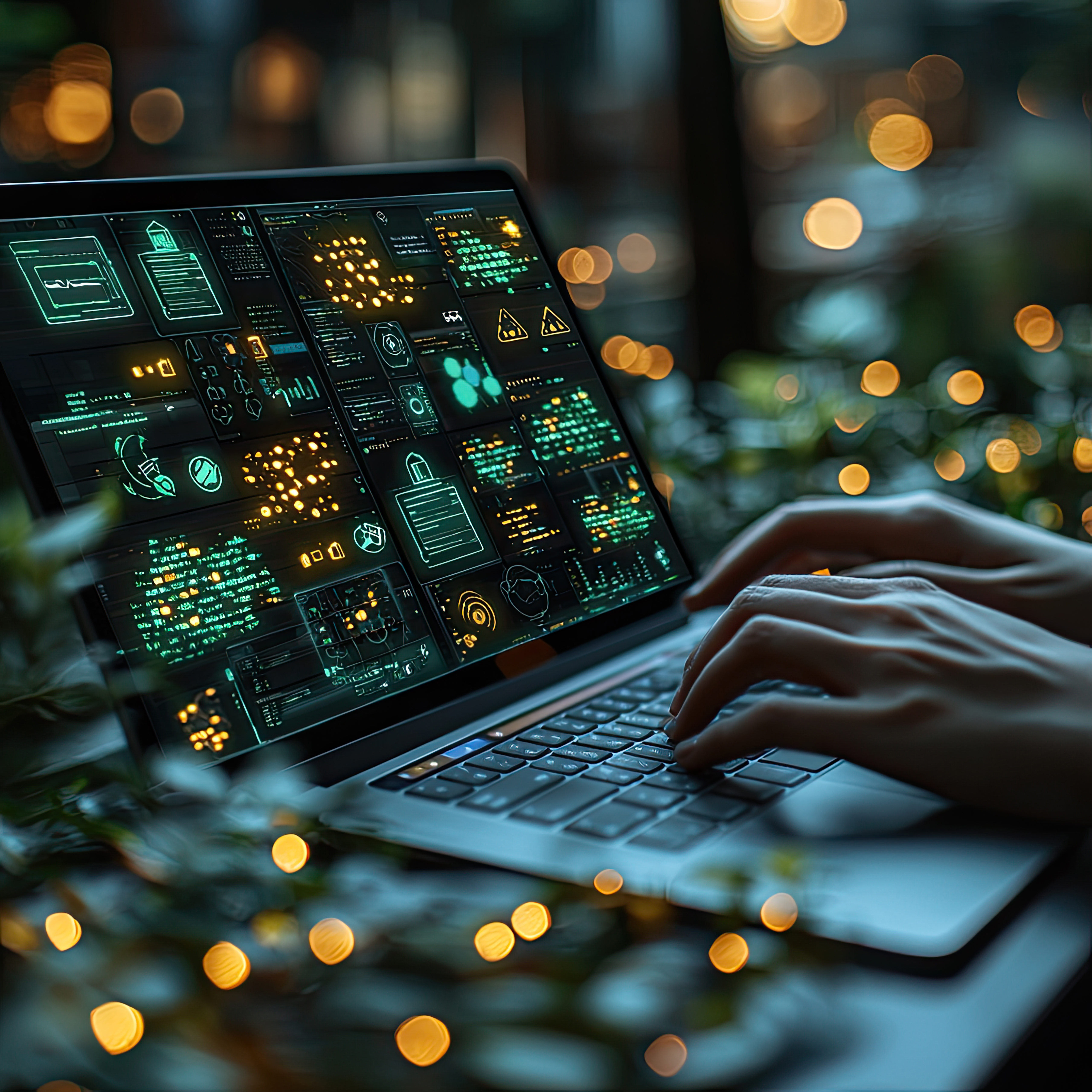 repairing a broken laptop in a workshop